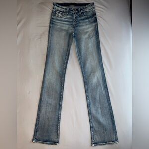 Buckle Black Light Wash Blue Denim Bootcut Jeans